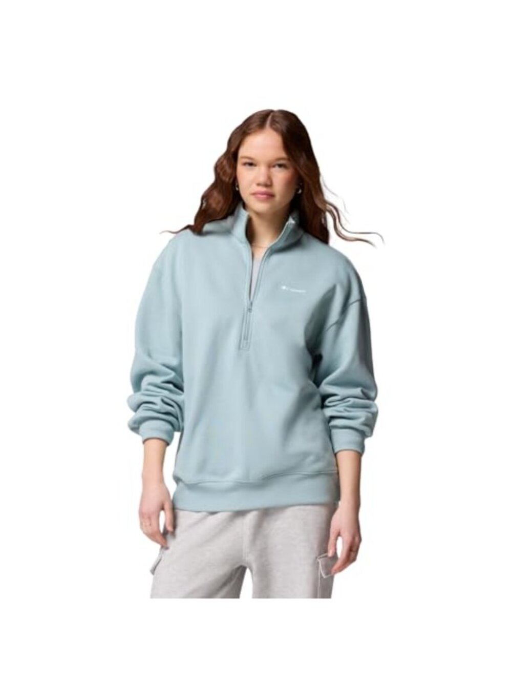 Columbia Womens Aldermore Half Zip Sweatshirt Relaxed Fit Pullover